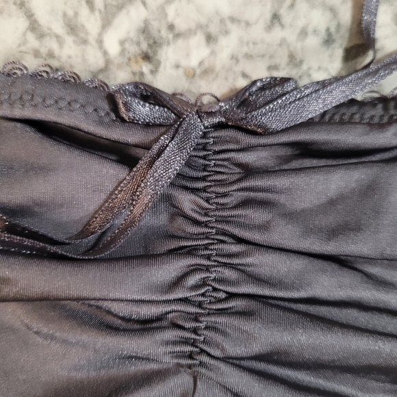 XL Grey Ruched Front Thong - Picture 2 of 6